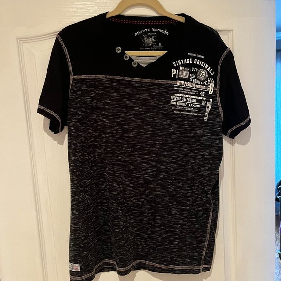 "Private Member" Black T-Shirt - Picture 1 of 3